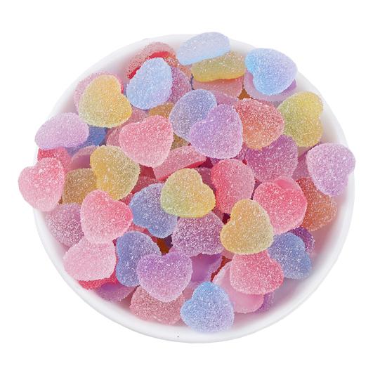 

10 шт., реалистичные аксессуары из смолы с плоской спинкой, чехол с изображением сердца, конфетный телефон, серьги-шпильки для детей разноцветный