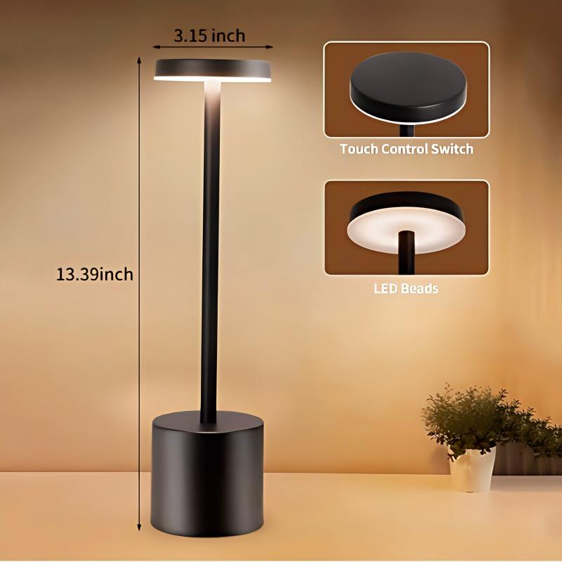 Portable LED Cordless Touch Table Lamps Rechargeable Desk Lamp 3Colors Adjustable Bedside Creative Ambient Light for Room Decor
