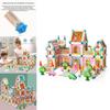 Wooden House Construction Free Assembly Of Building Blocks Children Toy Set For Creative Play And Learning