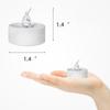 12Pcs Plastic Flameless Candles Ivory Battery Operated Candles LED Tea Lights Candles  Wedding Decor
