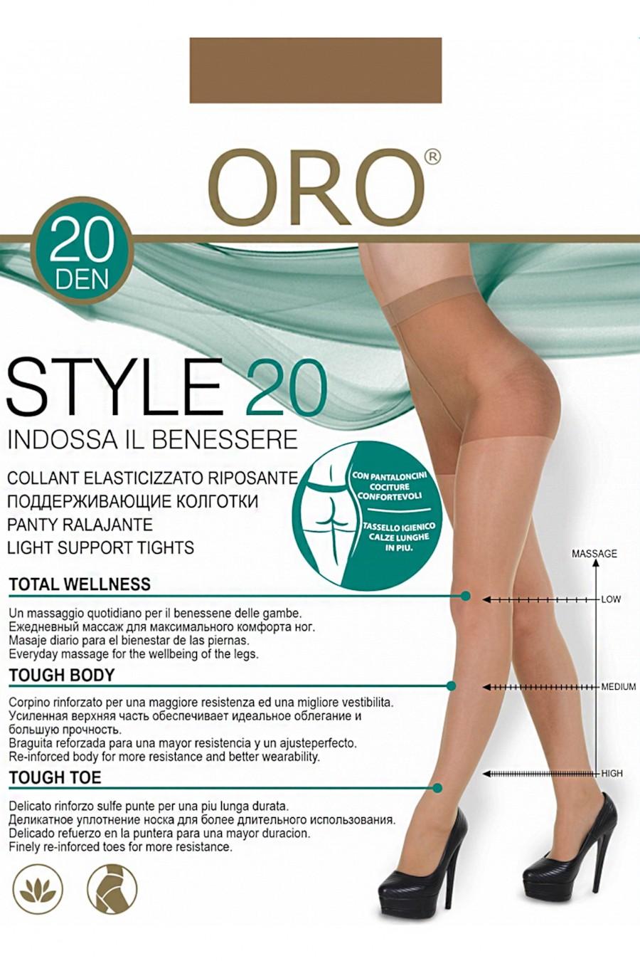 

Колготки, 20 den ORO (91982) 5(XL) тілесний