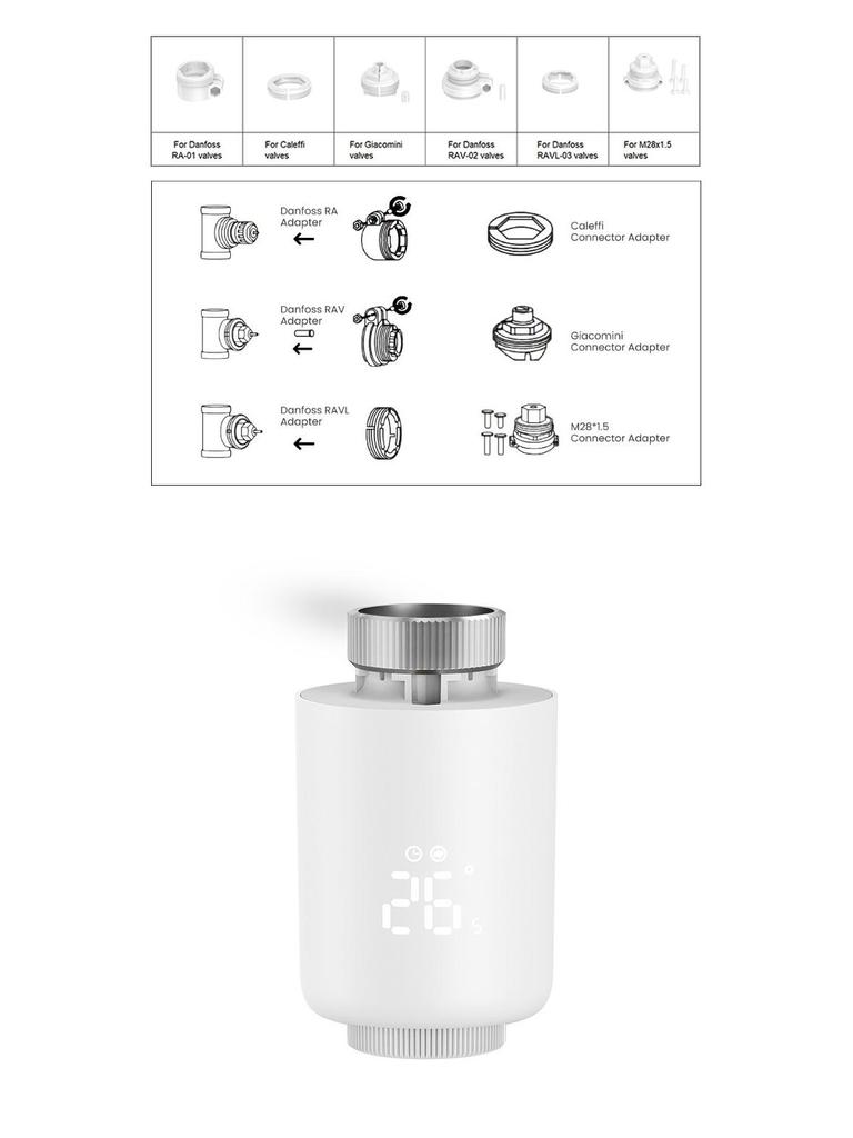 Tuya Zigbee Smart Thermostat Radiator Valve with App Control
