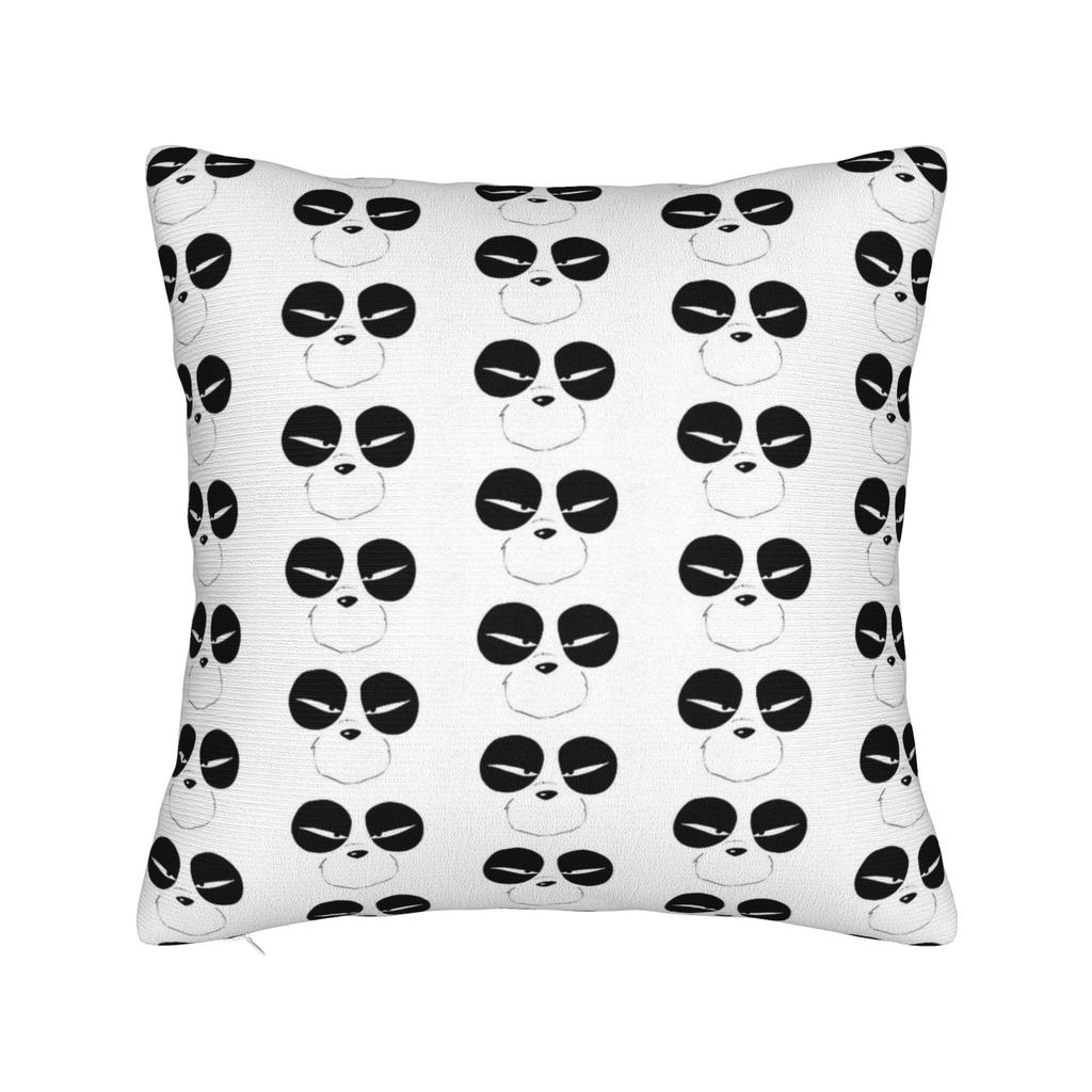 Sushi Panda Square Pillow Case Food Cushion Cover Vintage Polyester Decorative Throw Pillow Case Cover For Home 40*40Cm