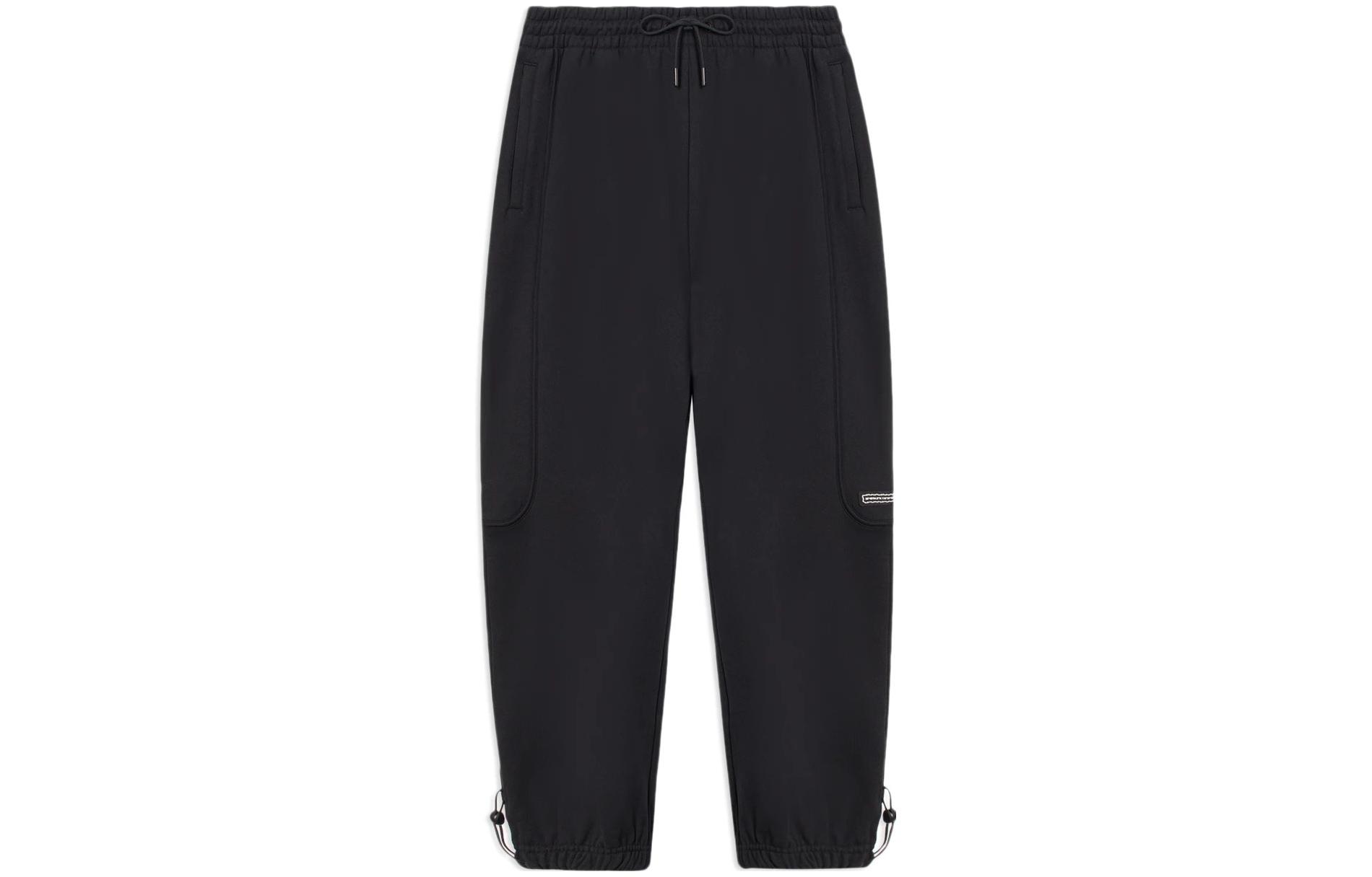 Li Ning Badfive Осенние вязаные спортивные штаны мужские черные AKLS643-2 L