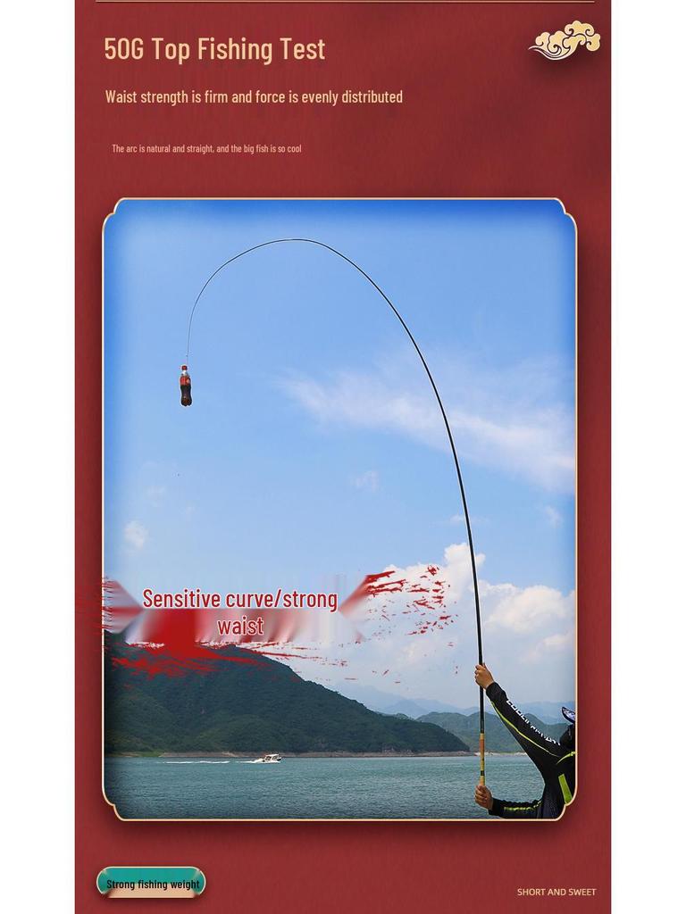 Ultra-Light Ultra-Hard Portable Mini Fishing Rod for Stream, Micro-Lure & Shrimp, Suitable for Children