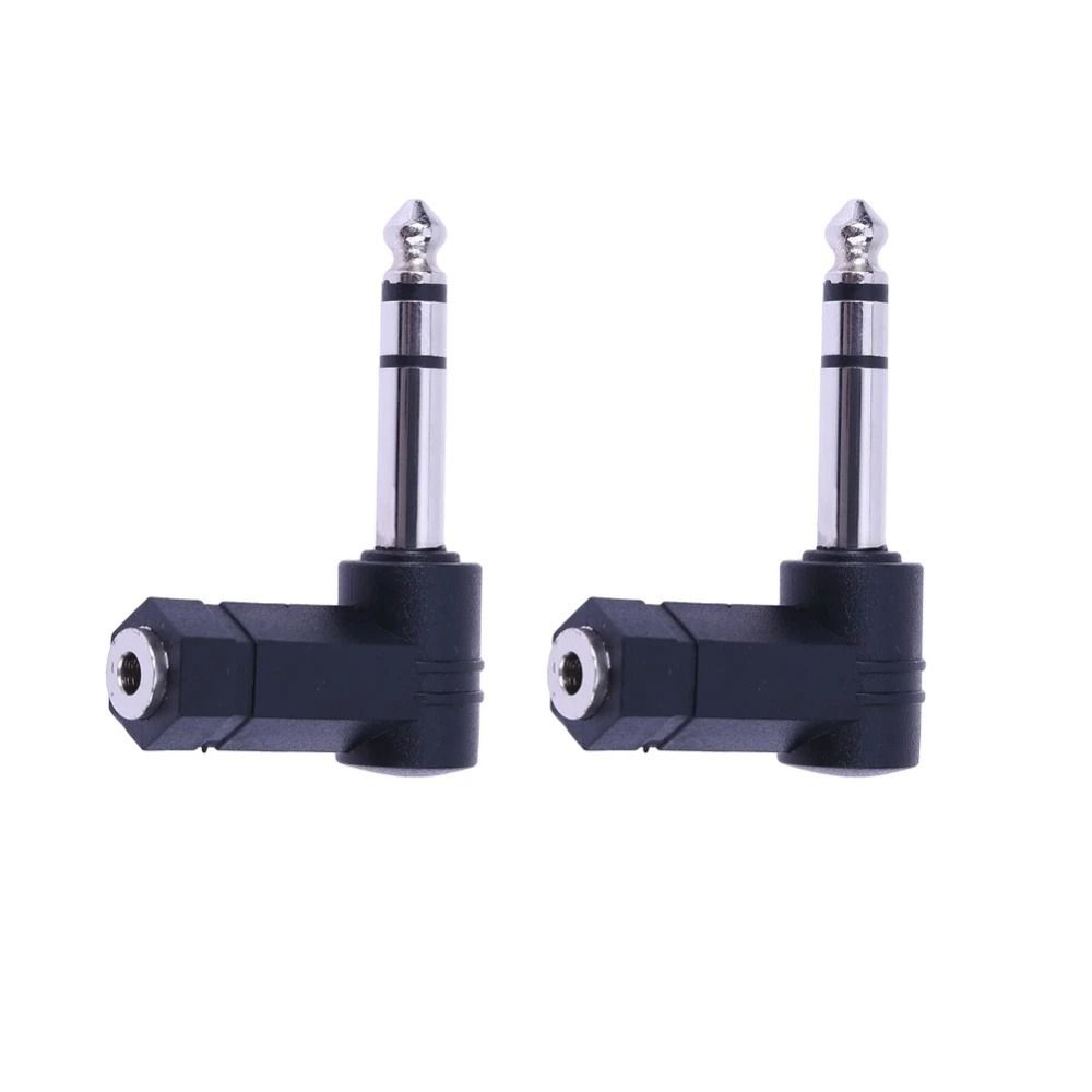Mono Jack 90 Degree 6.35mm to 3.5mm Adapter Male to Female 3.5mm TRS Connector Audio Adapter Plug