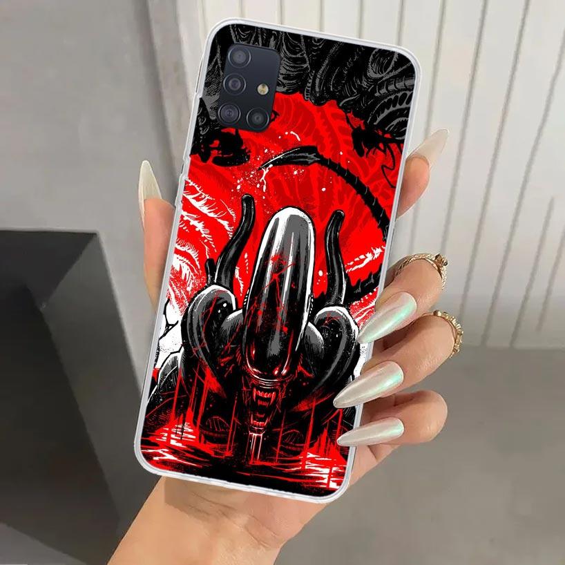 Cool A-Alien X-Xenomorph Phone Case for Samsung Galaxy A52 A32 A22 A12 A02S A50S A30S A10S Note 20 Ultra 10 Plus S10 A31 A20 A71
