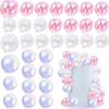 32PCS Mixed Sizes Ball Cake Toppers Transparent Cake Ball Decoration  For Birthday Party