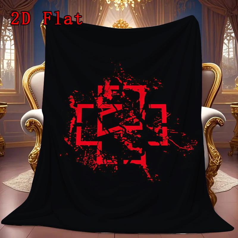Rammstein-inspired print 2D Flat Pattern Flannel Blanket High quality All Seasons Warmth and Comfort Perfect for Christmas Gifts.PMT0914184
