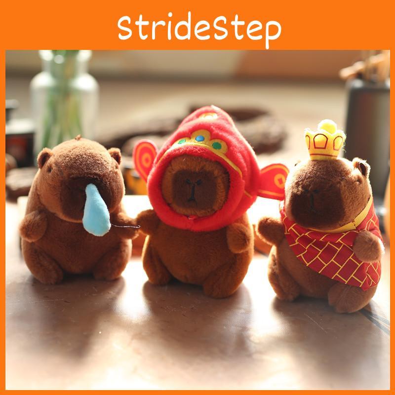 Keychain Stuffed Capybara Soft Short Plush Toy Pp Cotton Accessory Backpack
