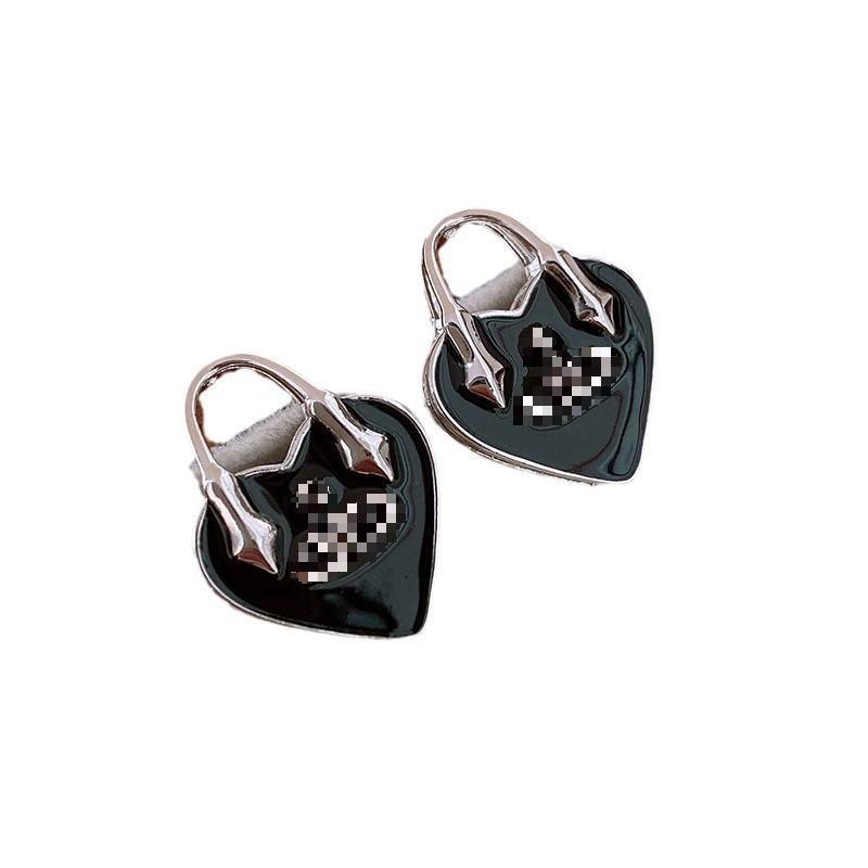 Planet Letter Silver Needle Earrings Niche Stud Earrings Light Luxury High Sense Versatile Earrings