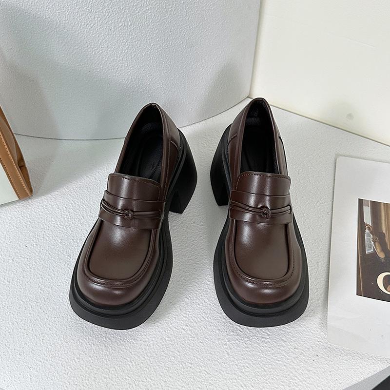 Fashion 2026 Spring Autumn Platform Mary Jane Shoes Women Thick Heels Trendy Street Slip On Lolita Shoes