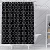 Tende da Doccia a Griglia Geometrica Set Tessuto in Poliestere Gingham Giallo Arte Astratta Colorata Decorazioni per Bagno Tende Con Ganci