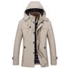 New Autumn and Winter Men's Jacket Pure Cotton Washed Mid-length Large Size Casual Windbreaker Jacket