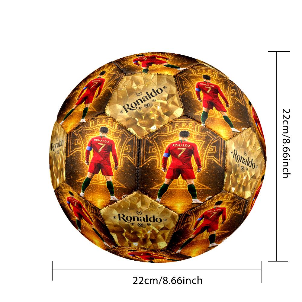 Ronaldo's Golden Moment Size 5 Football Machine Sewn Indoor/Outdoor Universal Football Sports Enthusiast Gifts Birthday/Christmas Wedding Party Gift