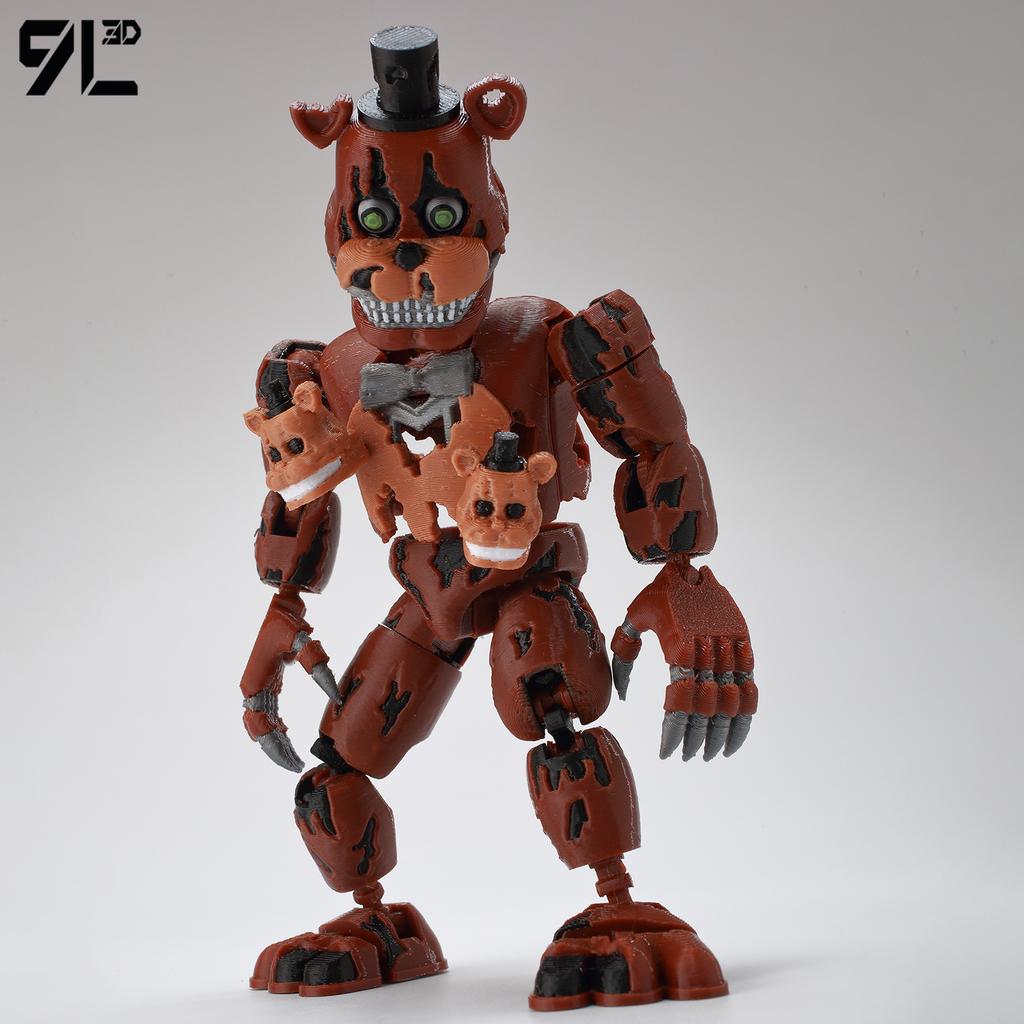 9L3D Imprimé Nightmare Freddy Titan13 FNAFs L'Harem de Minuit de l'Ours Five Nights Articulation Mobile Amovible Périphérique de Jeu Jouet pour Garçon