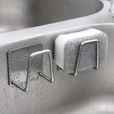 1pc Stainless Steel Sink Sponge Rack for Sponge Steel Wire Ball Draining Paste The Inner Wall of The Sink Kitchen Supplies