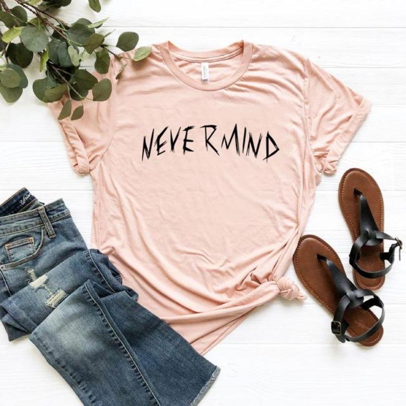 Jimin Nevermind Tattoo T Shirt Women Funny Yoongi Vintage T-Shirt Summer Short Sleeve Korean Fashion Kpop Shirt Top Graphic T-Shirts Women’s