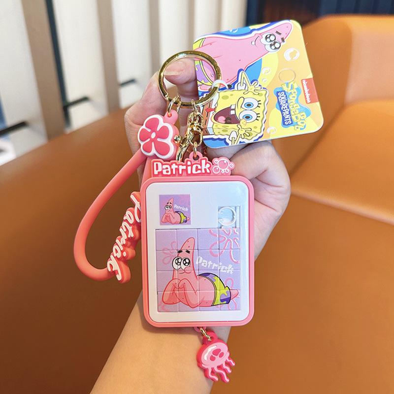Portachiavi Puzzle Spongebob Squarepants Patrick Stella Carino Creativo Zip Ciondolo Zaino Scolastico Regali Squisiti