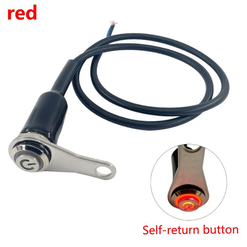 1pc LED Motorcycle Switch ON+OFF Handlebar Mount Aluminum Alloy Waterproof 12V Fog Light Lamps Motorbike Horn Push Button Switch