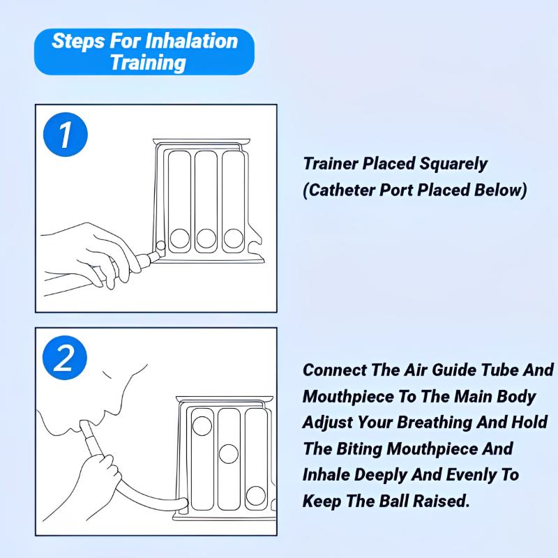 3 Balls Breathing Trainer Lung Function Improvement Respiratory Spirometry Breath Exerciser Measurement System Deep Capacity