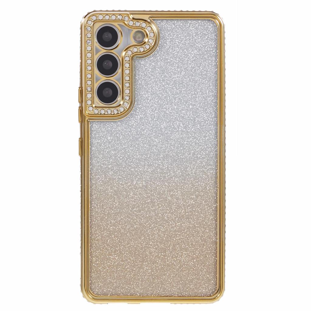 For Samsung Galaxy S23 Case TPU Drop Protection Rhinestone Decor Gradient Phone Protector
