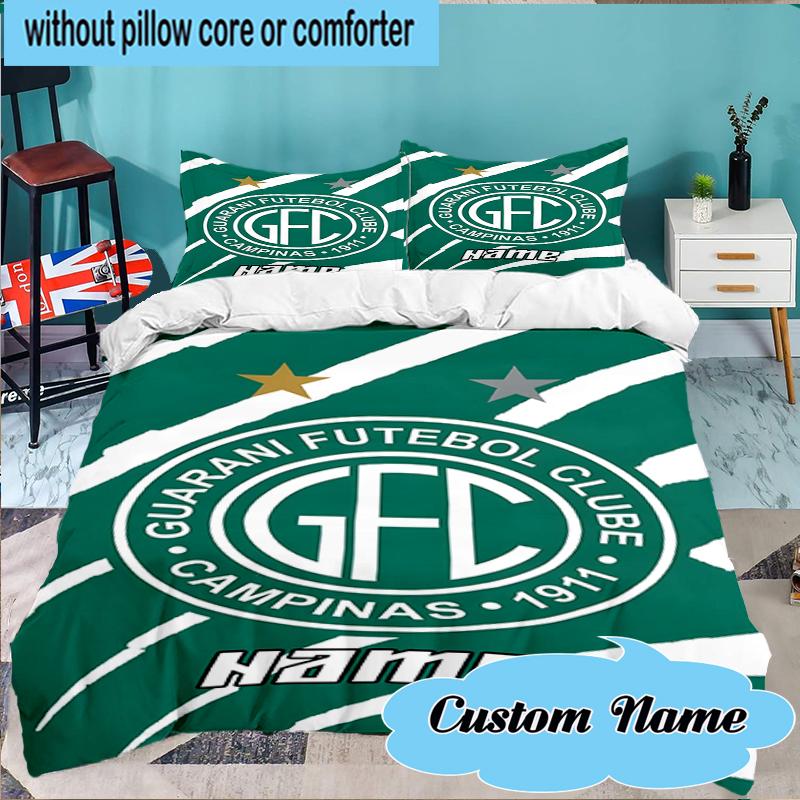Custom Name Guarani FC Crest Bedding Set 3pcs, Bedding Set Including 1pc Duvet Cover And 2pcs Pillowcases for Bedroom, Dormitory Gift