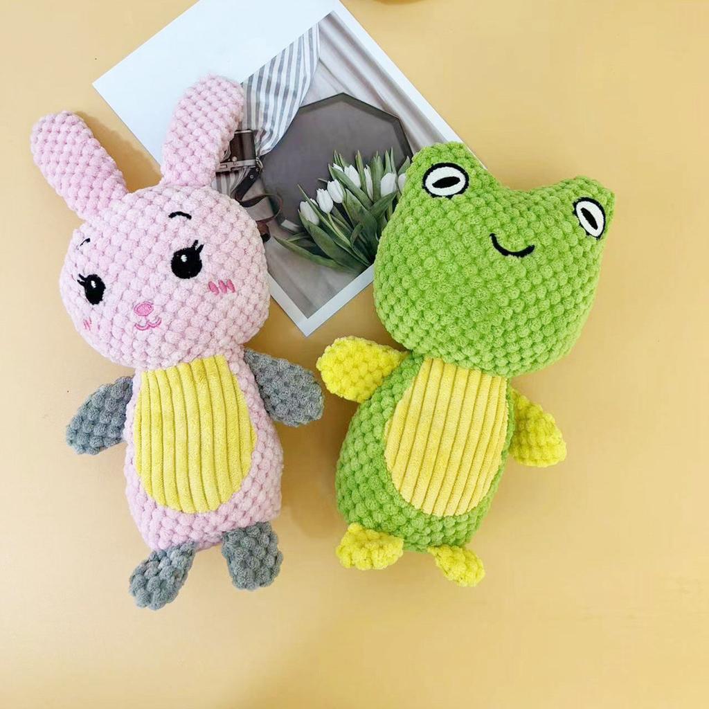 Plush Dog Squeaky Toy Bite Resistant Teeth Grinding Boredom Relief Animal Shape Stuffed Puppy