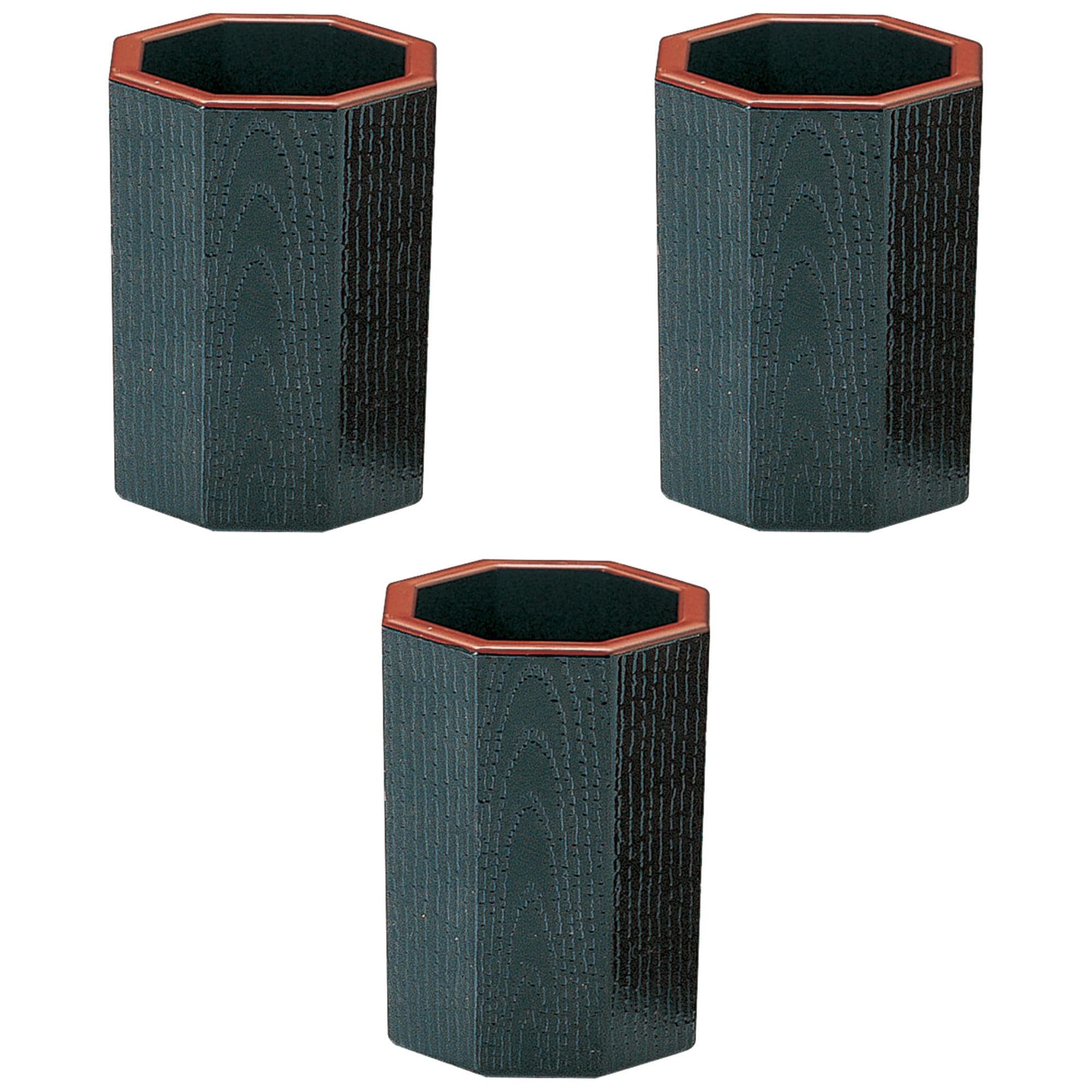 

Набор из 3 восьмиугольных зубочисток под дерево черного и красного цвета x АБС Сэтомонохонпо [A] [4,3 5,5 см] Зубочистки, Смола,