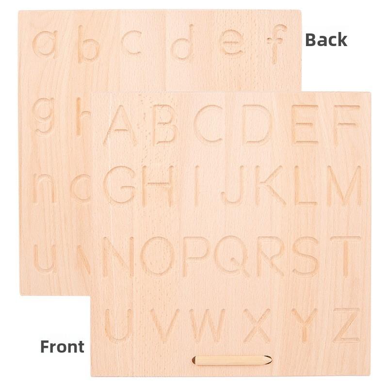 And Wooden Alphabet Number Puzzle Board For Early Childhood Practice Handwriting