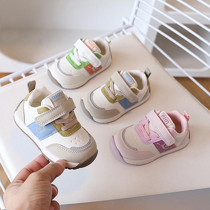 Unisex 2026 Spring Leather Baby Walking Shoes - Soft Sole, Non-slip Toddler Shoes