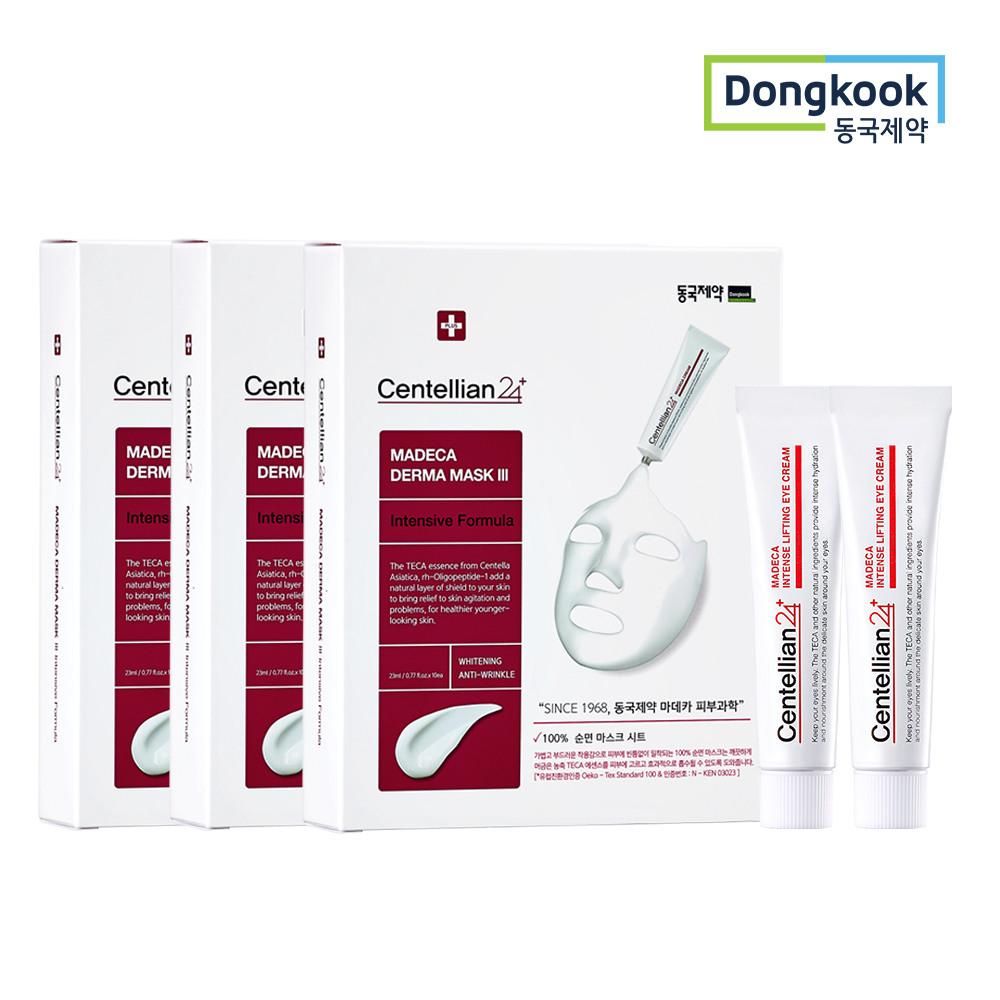 

[CENTELLIAN24] Madeca Derma Intensive Formula Mask Pack 3 Boxes (30 Sheets) + Lifting Eye Cream 2