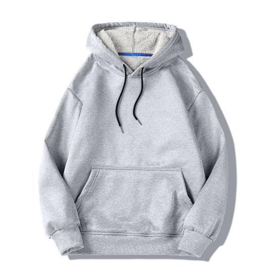 Dámská podzimní zimní mikina s kapucí, tlustá fleecová podšívka s kapucí, dlouhé rukávy s kapsou, jednobarevné, volné elastické manžety se stahovací šňůrkou, sportovní kabát