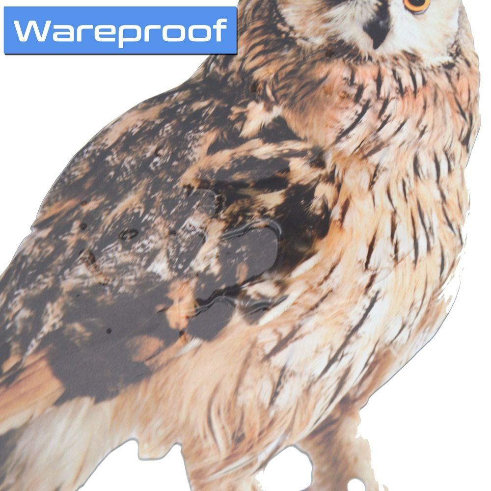 Fake Bird Repellent Waterproof Bird Repel Scare Devices Decoration Wind Chime Owl Scarecrow Bird Repeller with Bells Hanging