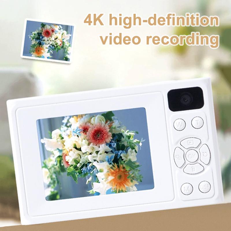 4K Ccd Digital Camera 50Mp Travel Selfie Camara Autofocus 8X Zoom Entry-Level Kids Camara Retro Vlogging Portable Card Camera