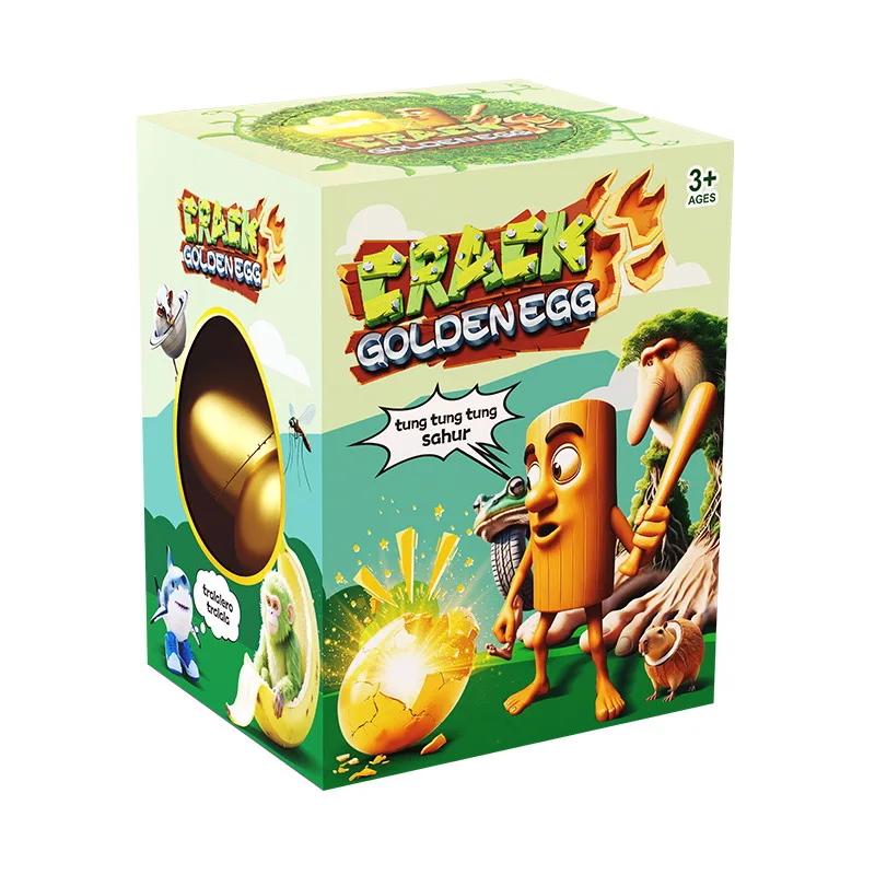 Tung Tung Tung Sahur Surprise Blind Box 20pcs Golden Eggs Italian Tralalero Tralala Bombardino Crocodilo Figures Model Kids Toy