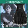 Wednesday Addams Cosplay Dress For Kids 110/120/130/140/150cm Party Outfit