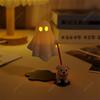 3D-печатный призрачный гуляющий пес Ночник Светодиодная теплая лампа Хэллоуин Настольная милая статуэтка щенка-призрака Декор спальни Подарок