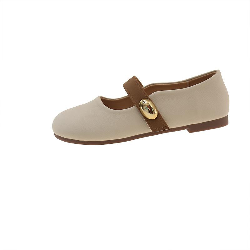Fairy style Mary Jane shoes buckle single shoes women 2025 spring new Korean version soft-soled flat-soled shallow mouth Doudou shoes women