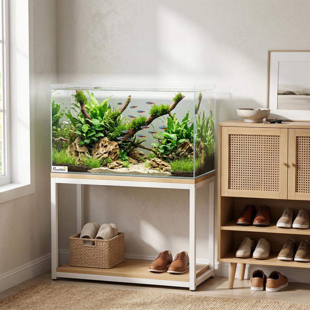 Fish Tank Bare Glass for DIY Glass Aquarium with Protective Base Mat 43L Transparent for Fish Shrimps