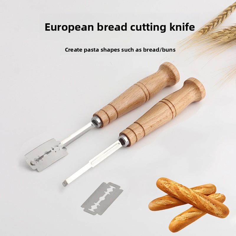Wooden Handle High-quality Bread Pattern Contouring Knife