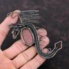 Rhodonite Pendant Copper Wire Wrapped Pendant Original Gemstone Jewelry Handmade Dragon Pendant Copper Wire Wrapped Jewelry Gift For Mother