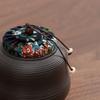 Small sealed ceramic tea canister, moisture-proof Japanese-style storage canister
