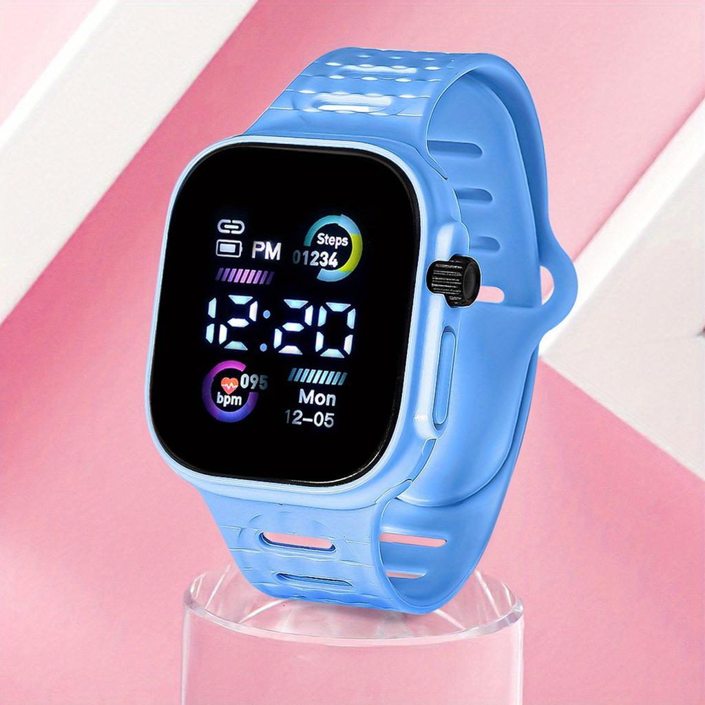 Electronic Digital Watch 30m Waterproof Large Square Dial Luminous Wrist Watch for Adults Men and Women