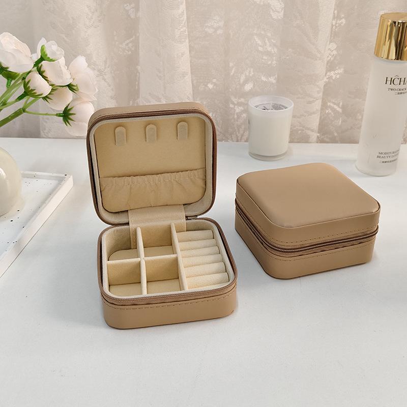 Simple ins jewelry storage box travel creative mini portable stud earrings necklace box ring jewelry packaging box
