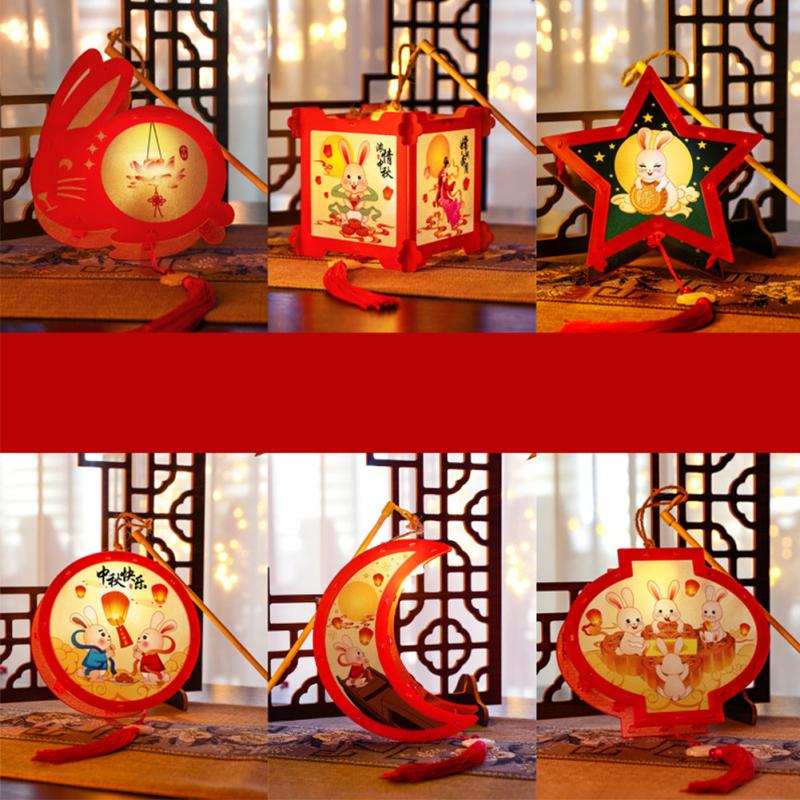 Diy Led Glowing Lanterns Chinese Style Chirdren Handmade Lanterns Kit For Mid-autumn Festival Gift