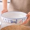 Blue & White Porcelain Ceramic Soup Bowl Set