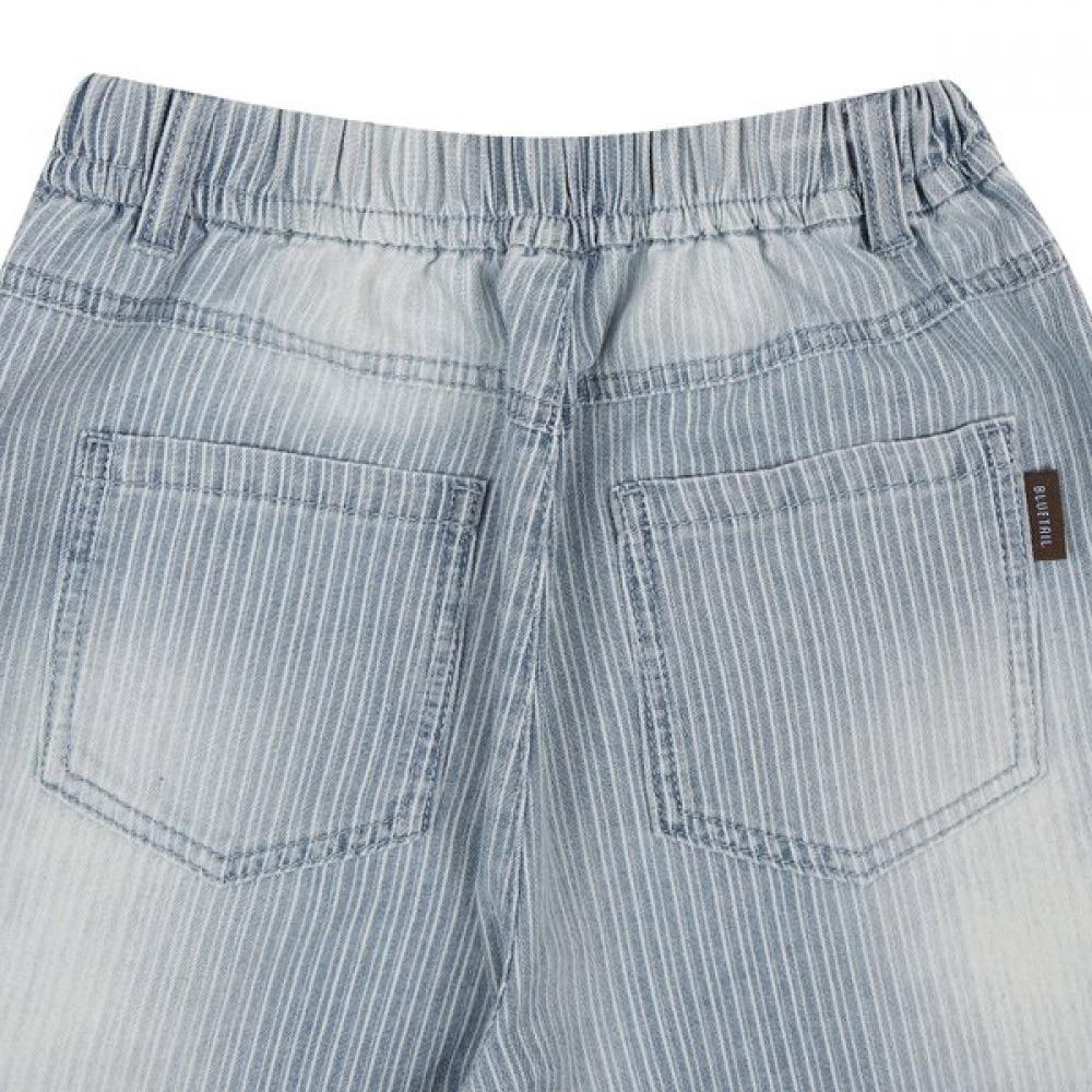 Bluetail Blue Stripe Half Length Denim Pants Azc3pt01bu