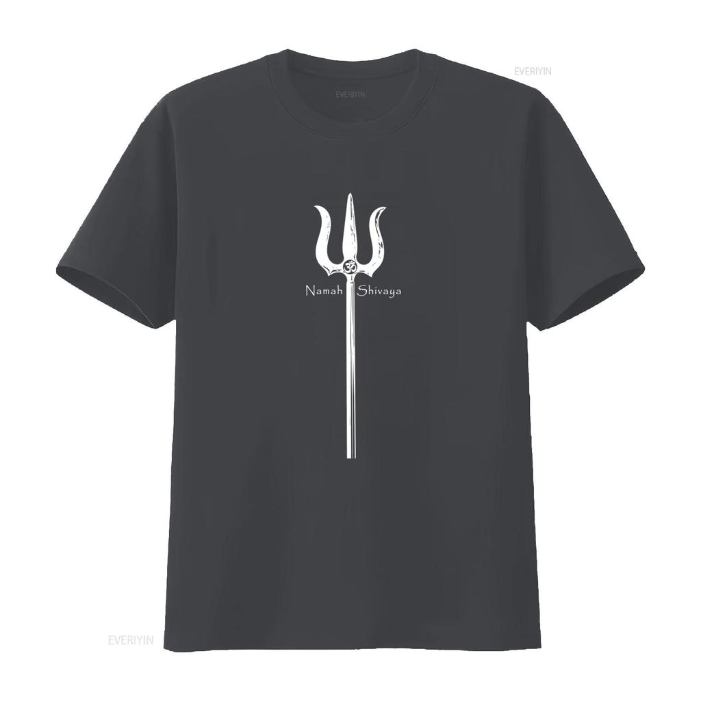 Shiva Trident Om Namah Shivaya Trishul Mantra T shirt Spiritual Design for  vintage Washed Comfortable fashion Casual homme