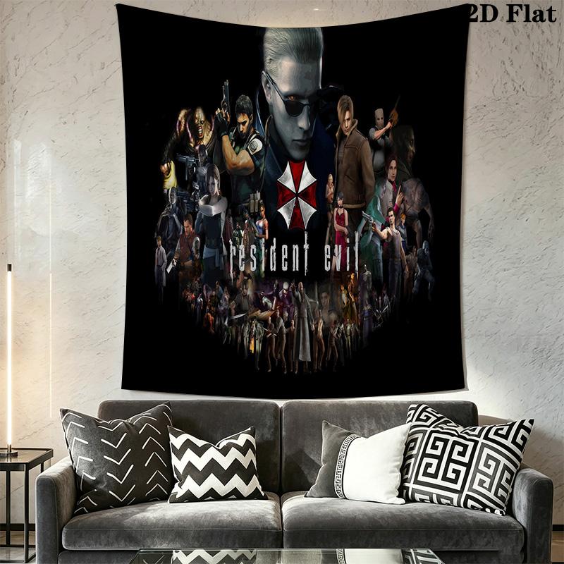 Resident Evil Umbrella Corporation Logo Tapestry Fashion Print Background Cloth Wall Covering Decoration Background Wall Hanging Cloth
